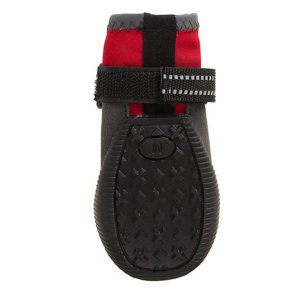 Top Paw Stylish Red and Gray Dog Boots - Picture 4 of 6
